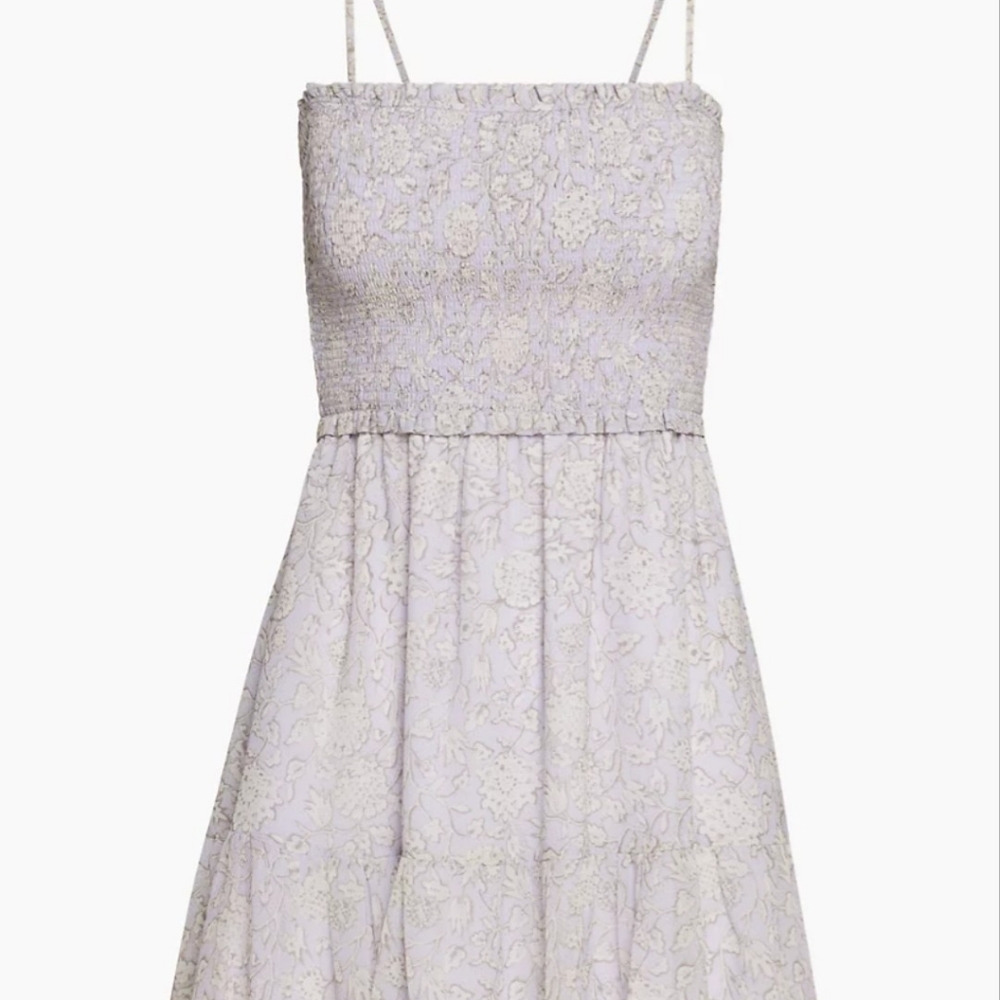 Aritzia Wilfred tempest chiffon sleeveless dress S, New, ice lavender